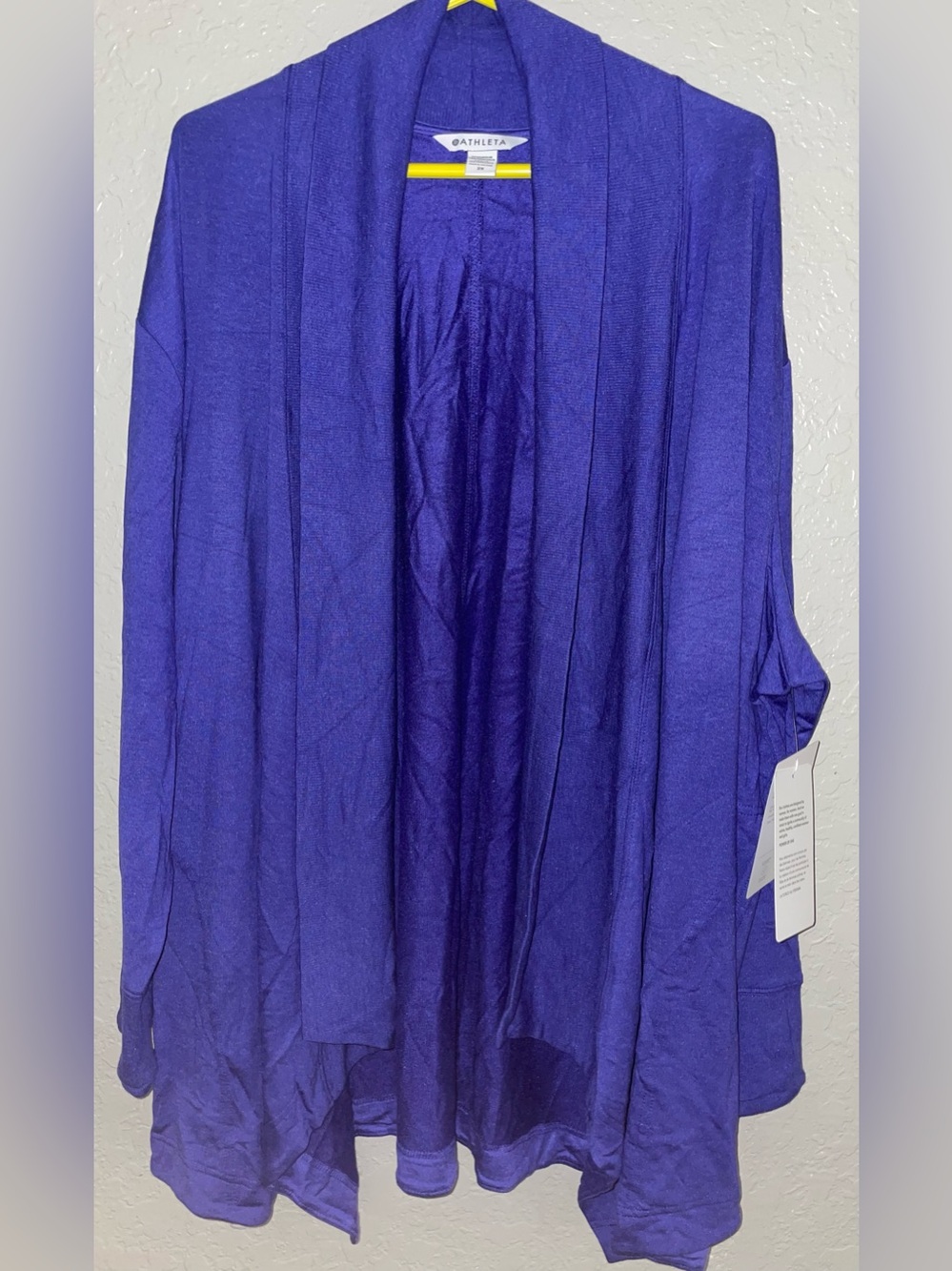 ATHLETA PURPLE PRANAYAMA RESTORE WRAP CARDIGAN SWEATER SIZE 2x 20/22 PLUS SIZE